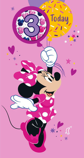 Picture of 3 TODAY MINNIE MOUSE BIRTHDAY CARD